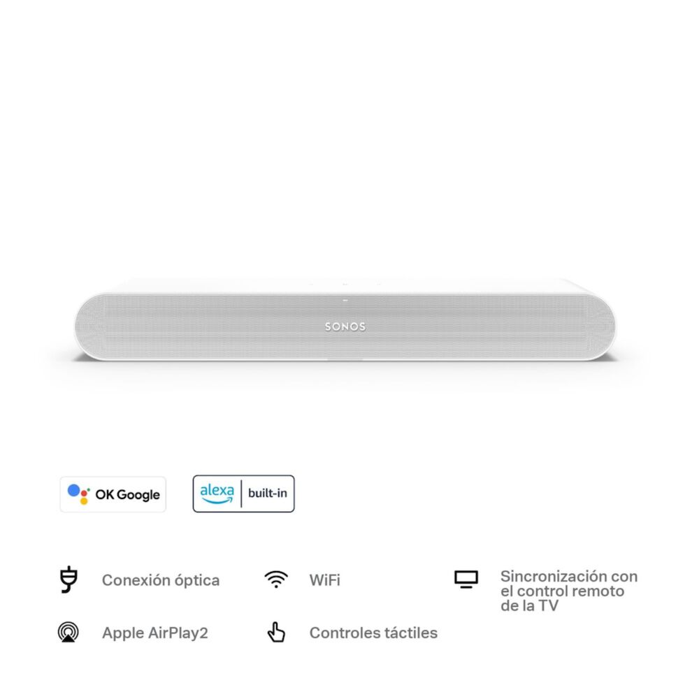 Soundbar Wifi Sonos Ray Blanco image number 1.0