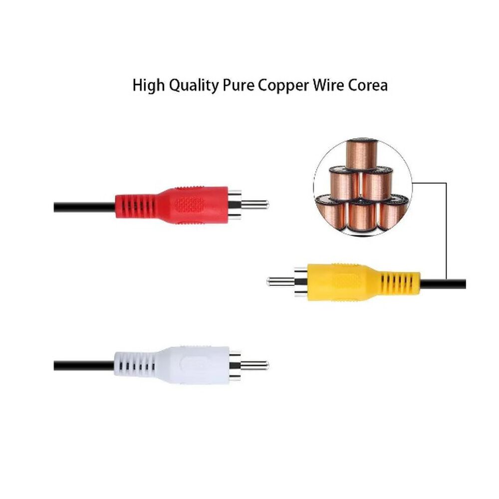 Cable Audio Rca Jack 3.5 Mm 3 X 1 Salida Auxiliar. Aux. Macho Plug Carro Ps3 image number 3.0