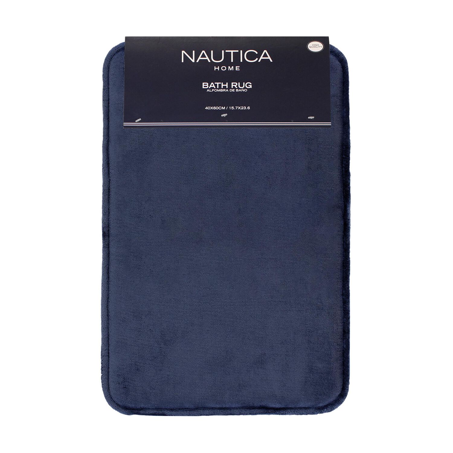 Alfombra De Ba&ntilde;o Nautica Home Flannel 40x60cm Antideslizante Azul Marino image number 0.0
