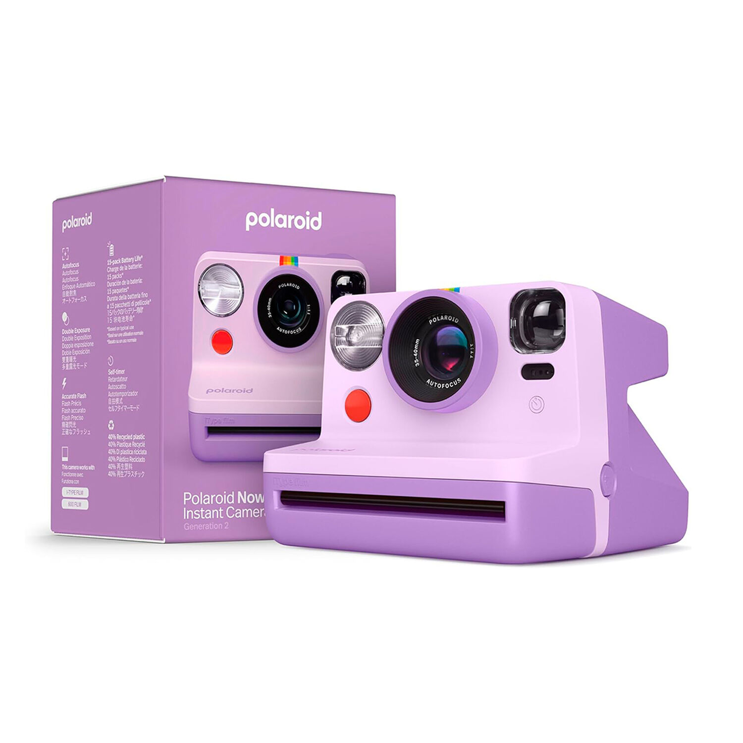 Polaroid Now Instant Film C&aacute;mara 2da Generaci&oacute;n (p&uacute;rpura) image number 7.0