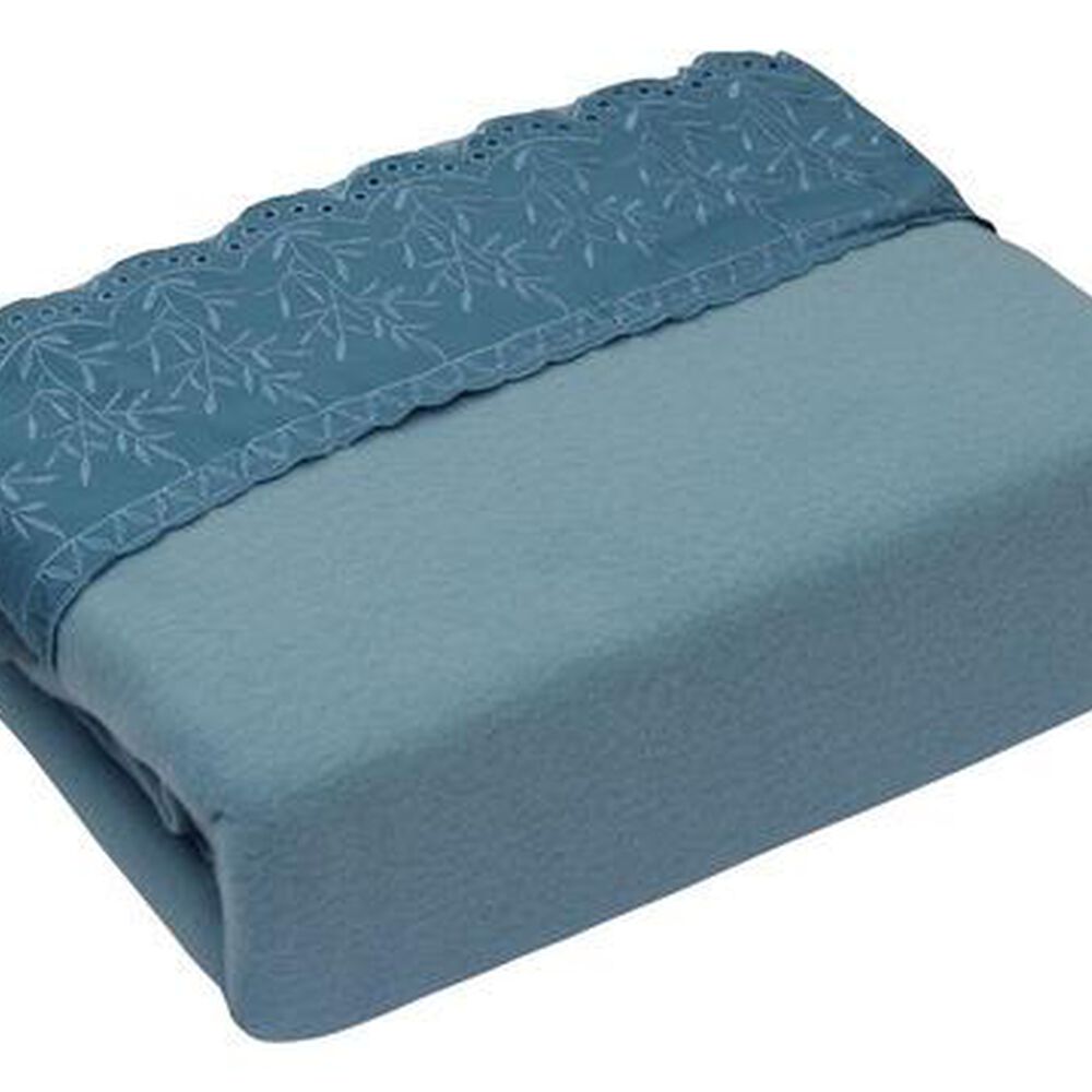 Sabana Andes Polar Broderie Celeste 2 Plazas image number 1.0