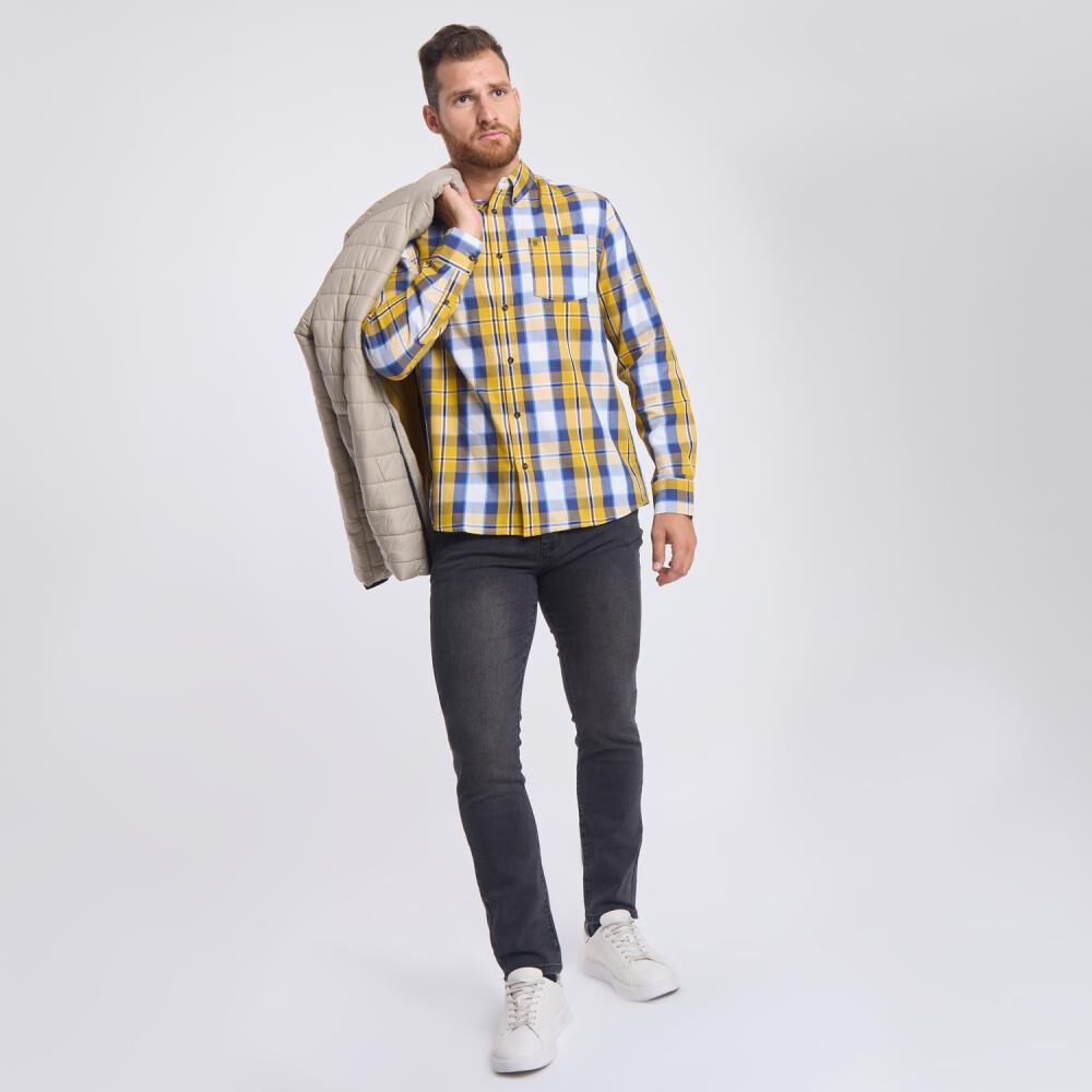 Camisa Estampada Regular Manga Larga Hombre Peroe image number 1.0