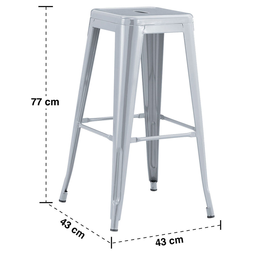 Piso De Bar Metal Tolix Gris image number 2.0