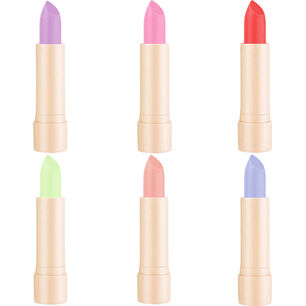 Set 6 Labiales M&aacute;gicos Balsamo Lipstick Maquillaje Labios