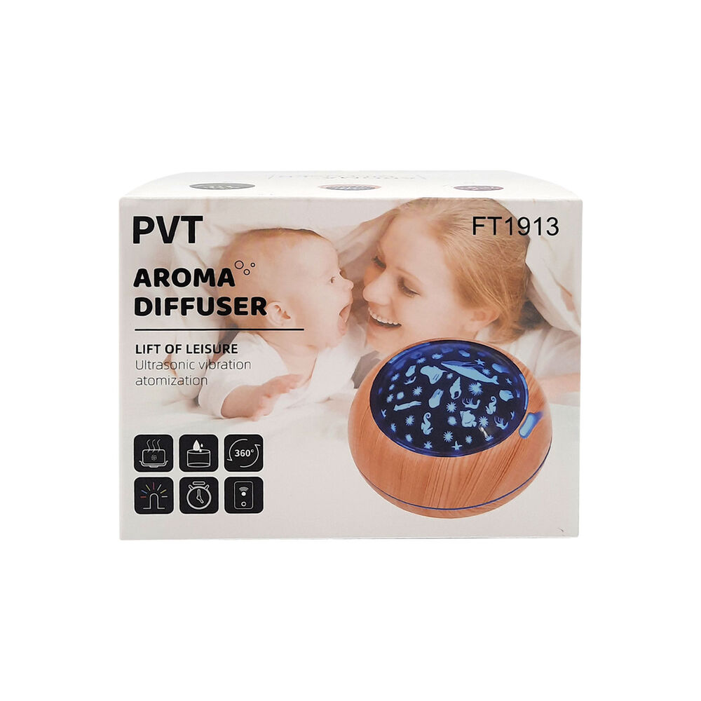 Difusor De Aromas Humidificador Pvt 300 Ml Apagado Automatico Luces Led image number 2.0