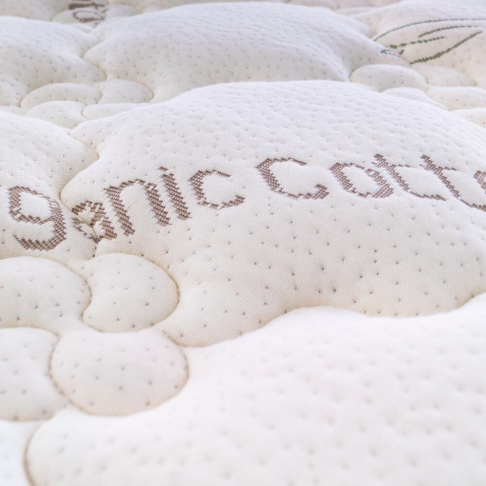 Cama Europea Celta Cotton Organic / 2 Plazas / Base Normal