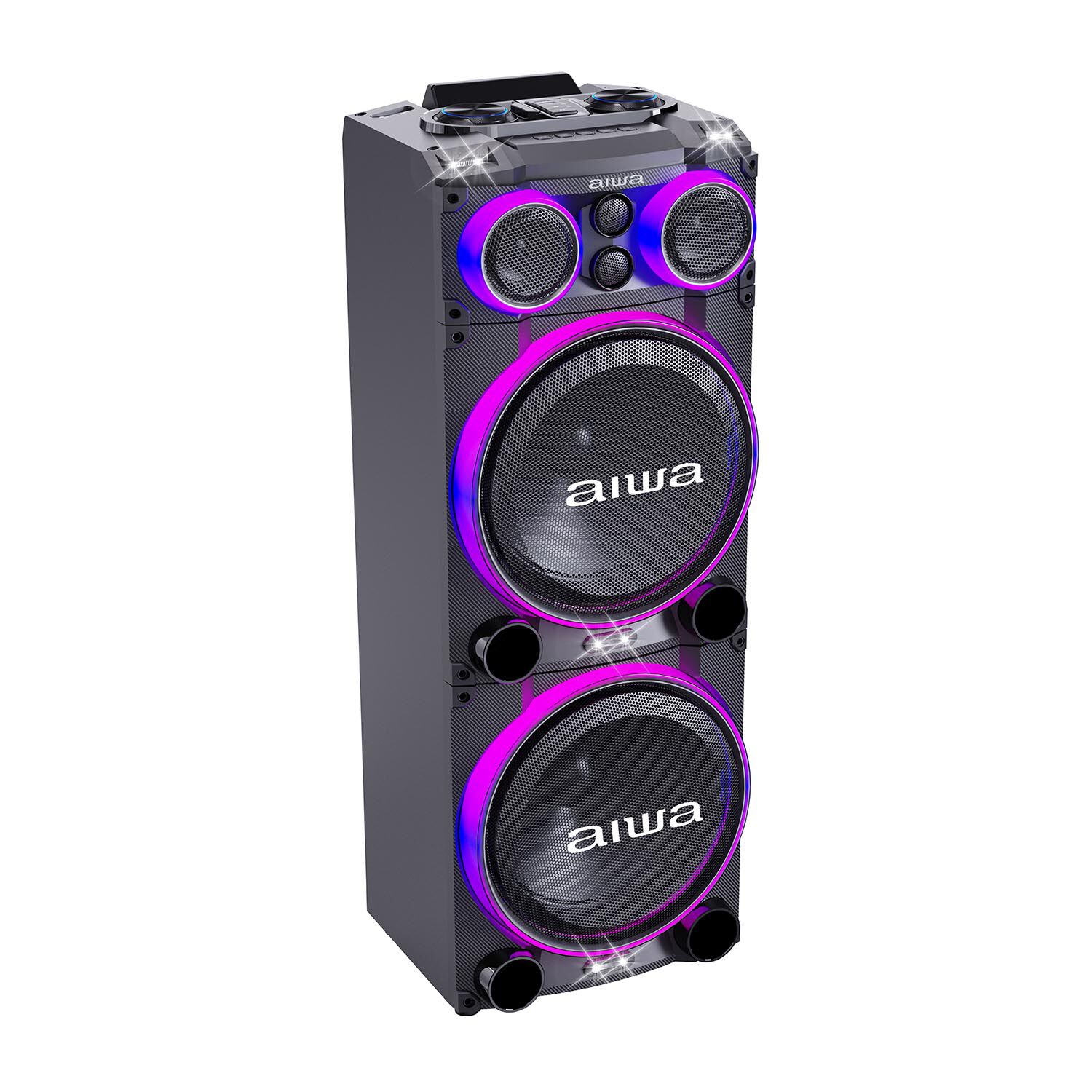 Parlante Bluetooth Torre Al&aacute;mbrico Karaoke Aiwa 4000w Tws Aw-poc15 Negro image number 3.0