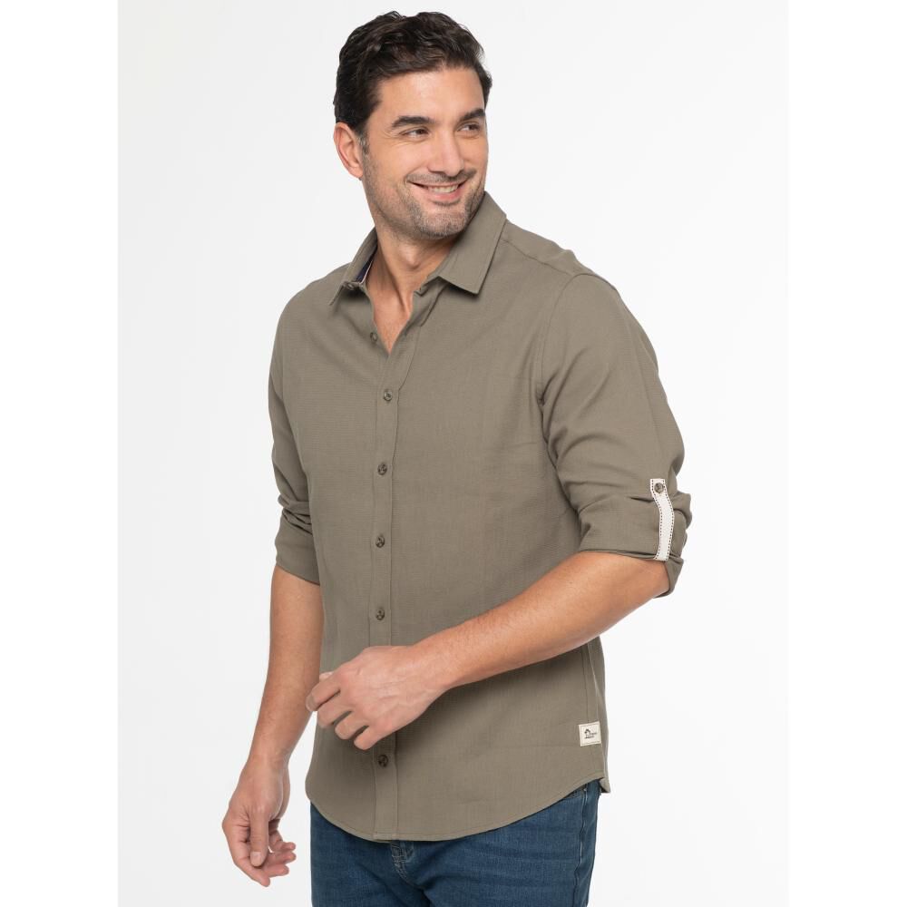 Camisa Texturizada Manga Larga Hombre Panama Jack image number 3.0