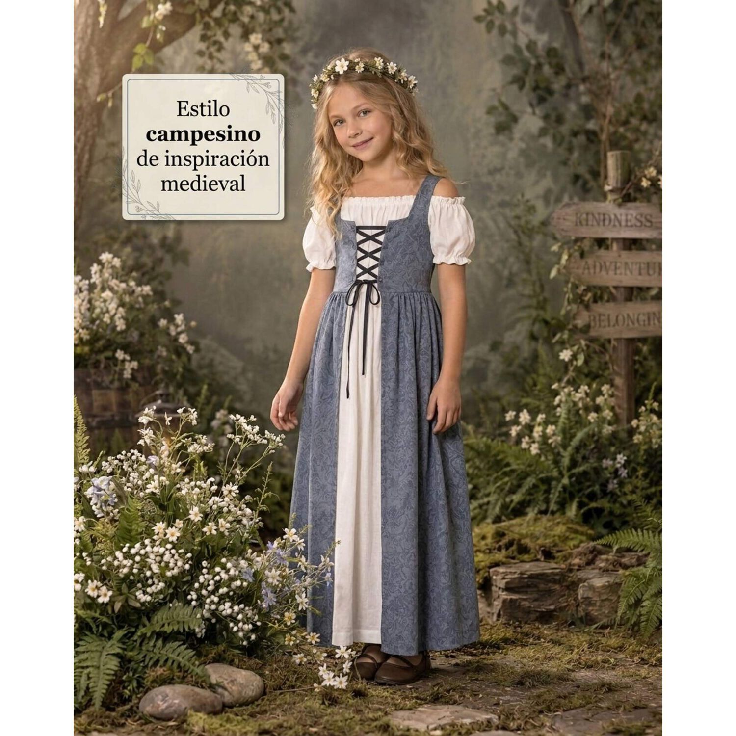 Disfraz Infantil Campesina Campo Medieval image number 4.0