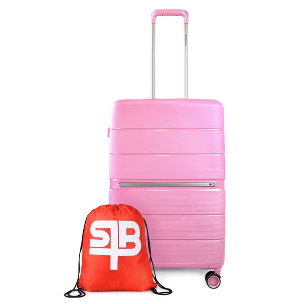 Maleta Mediana Xpos Rosada + Morral De Regalo Swiss Bag