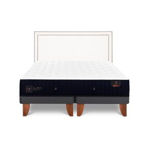 Cama Europea Cic Premium / 2 Plazas / Base Dividida + Respaldo