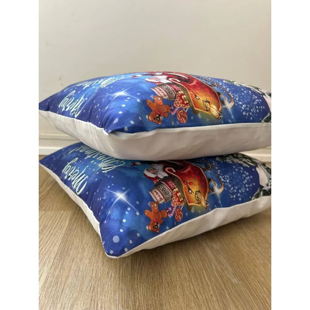 Set De 2 Cojines 45x45cm Navidad - Trineo Azul image number 3.0