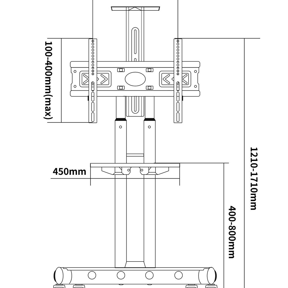 Pedestal Para Tv Con Ruedas 32"-86 50 Kg image number 0.0