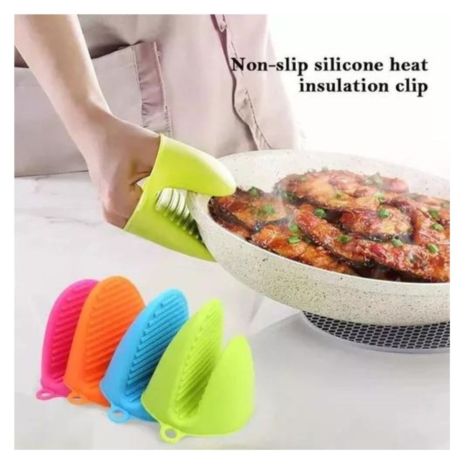 Par De Guantes Para Horno Toma Olla Protector De Silicona Cocina image number 1.0