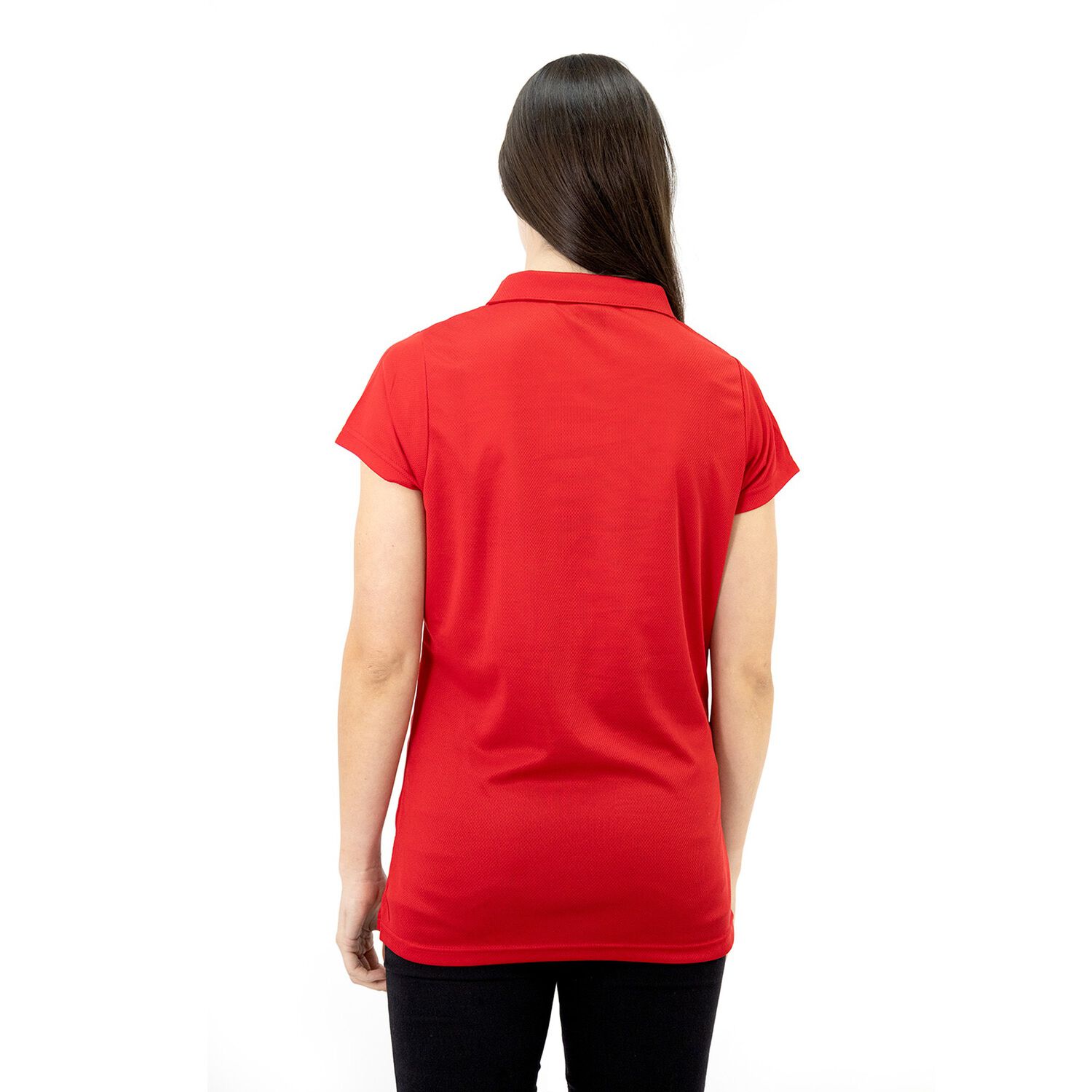 Polera Cooldry Quebec Manga Corta Rojo Mujer image number 3.0