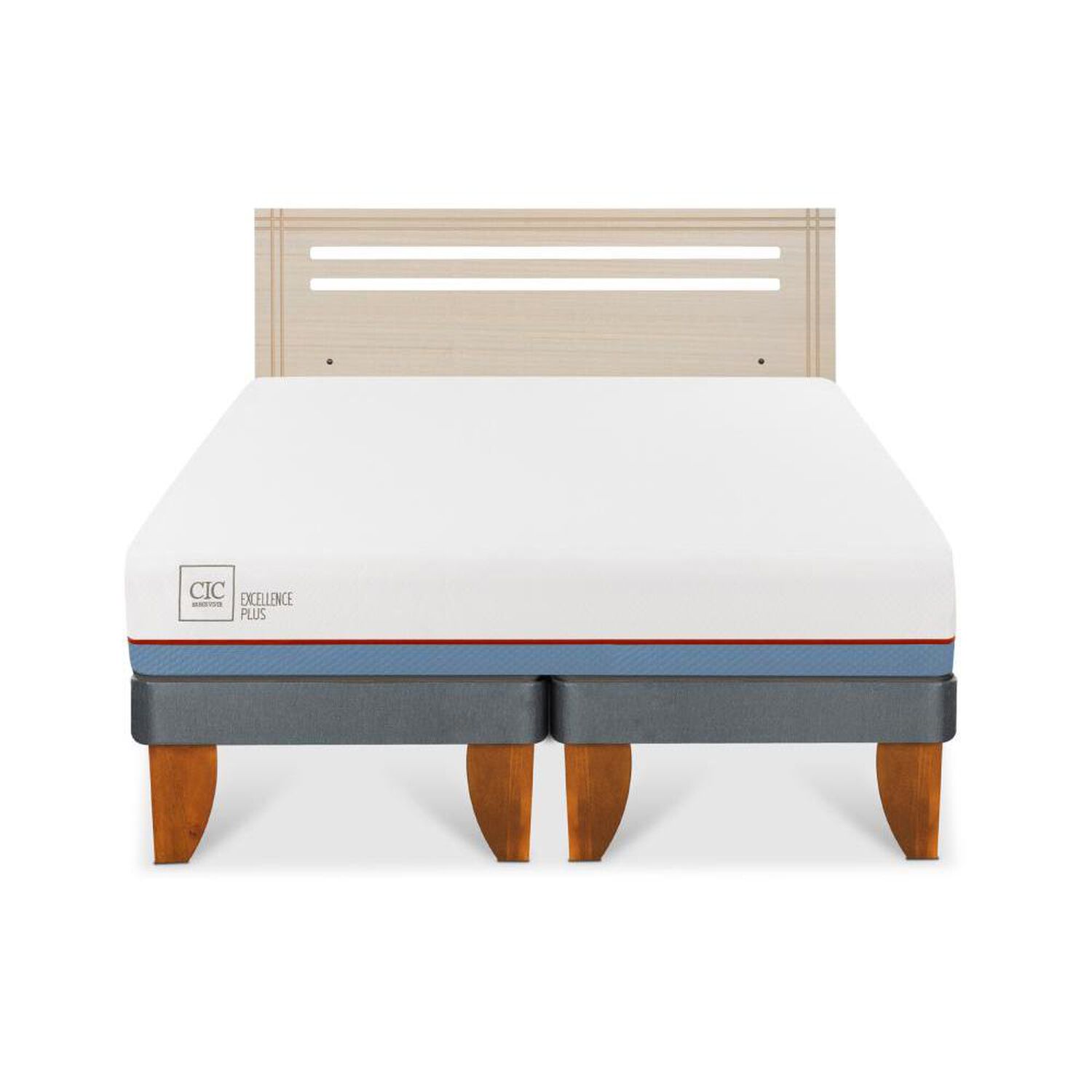 Cama Europea Cic Excellence Plus / 2 Plazas / Base Dividida + Respaldo image number 0.0