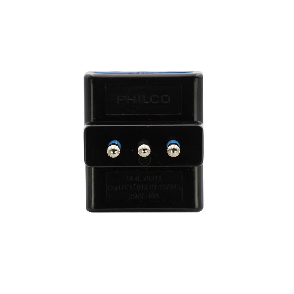 Enchufe Triple Philco, Color Negro image number 2.0
