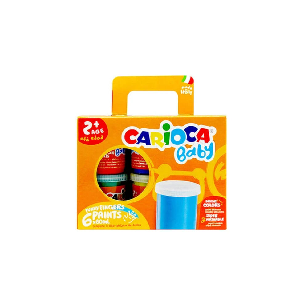 Temperas Para Pintar Con Dedos 6 Colores Carioca - Ps image number 0.0