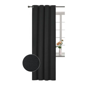 Cortina Engomada Termica 100% Blackout De Tipo Lino