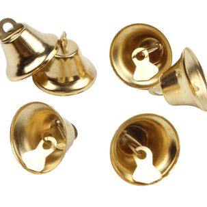 Campana Navideña 17mm Dorada 20 Unidades