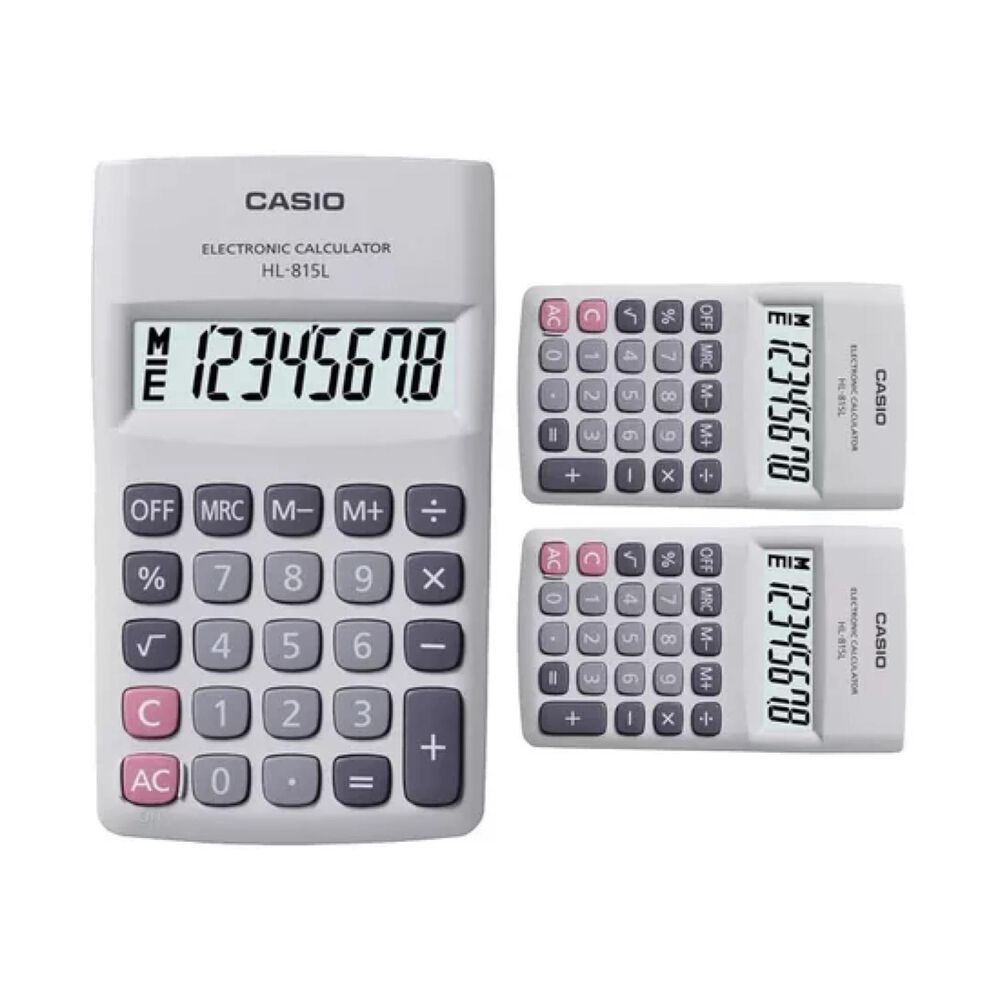 Calculadora De Bolsillo 8 Digitos Blanco Hl-815l image number 2.0