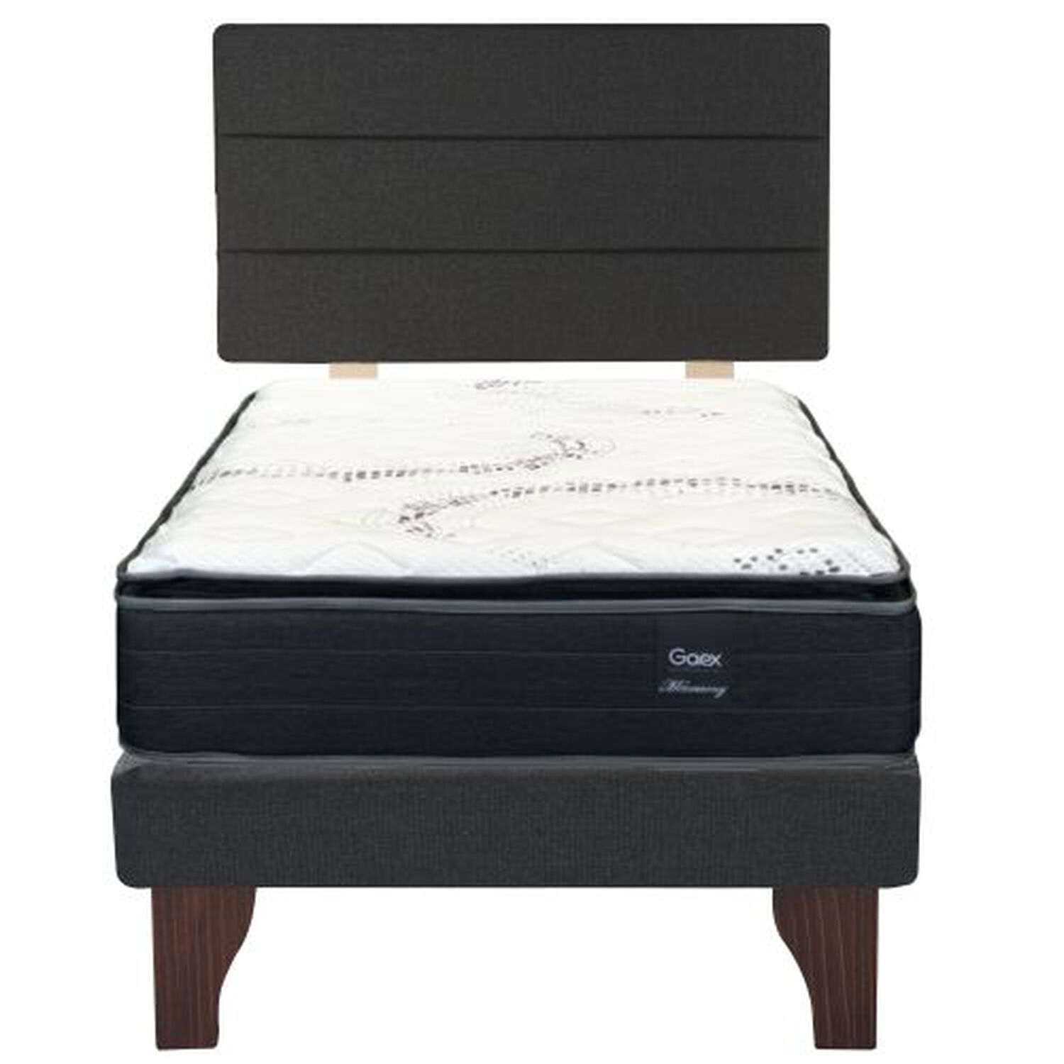 Cama Europea 1 Plaza 200 Plus Respaldo Atacama image number 1.0