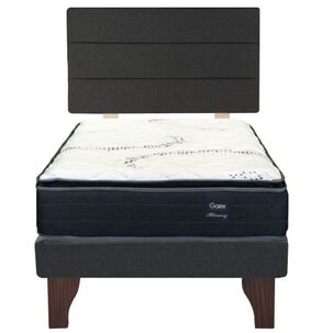 Cama Europea 1 Plaza 200 Plus Respaldo Atacama