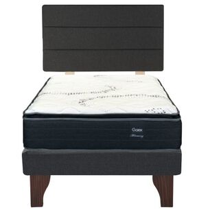 Cama Europea 1 Plaza 200 Plus Respaldo Atacama