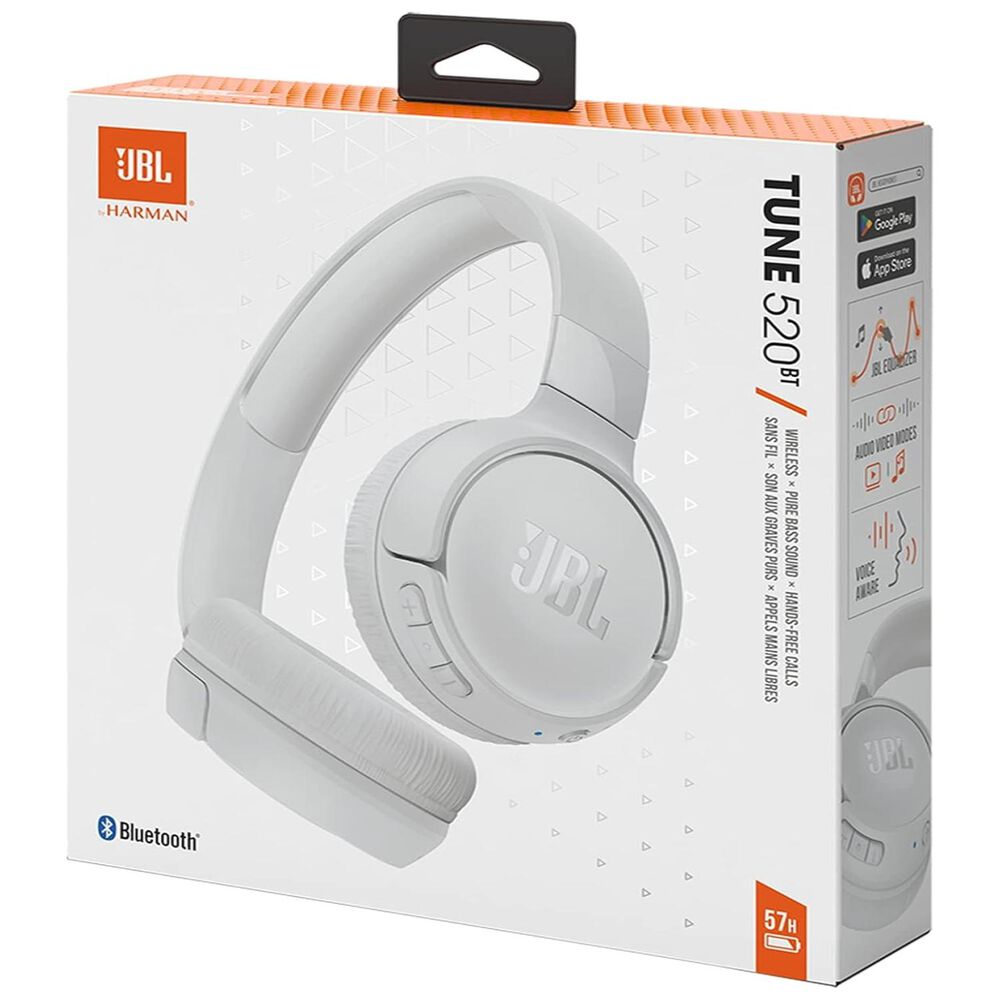 Audifonos Bluetooth Over Ear Plegables Blanco Tune 520bt image number 3.0