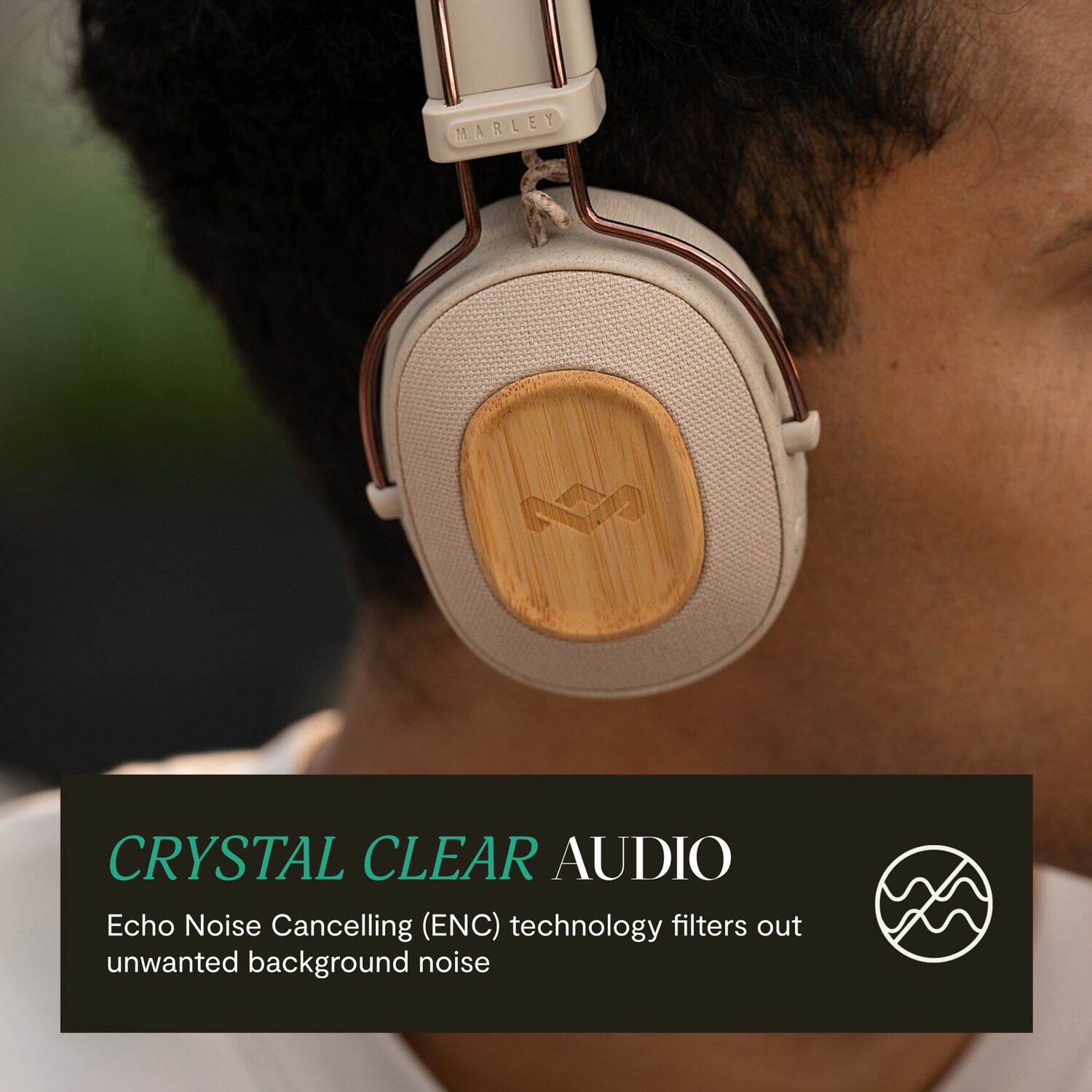 Aud&iacute;fonos Bluetooth Positive Vibration Riddim Cream Marley image number 3.0