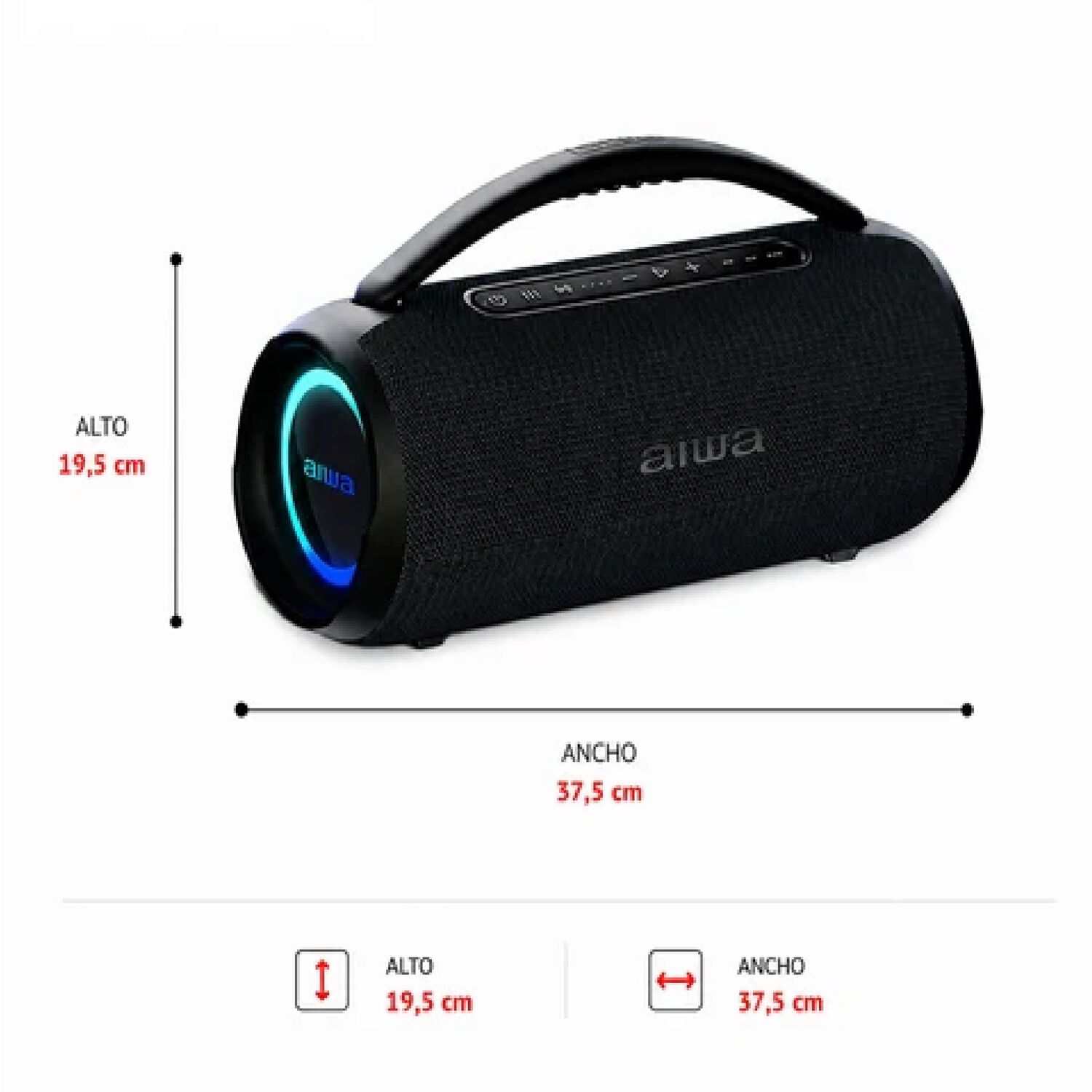 Parlante Port&aacute;til Bluetooth Aiwa 30w Tws Radio Fm Aw-q680 image number 1.0