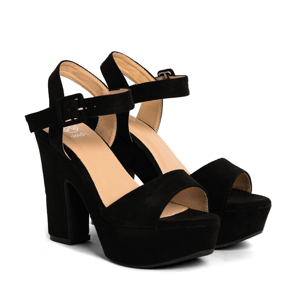 Sandalia Taco Negro Fiesta You556-21 Weide image number 4.0