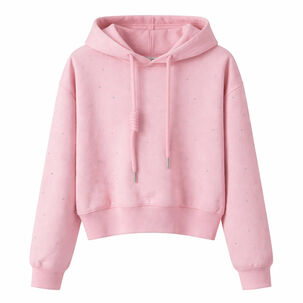 Poler&oacute;n Crop Juvenil Con Capucha Dise&ntilde;os Brillantes