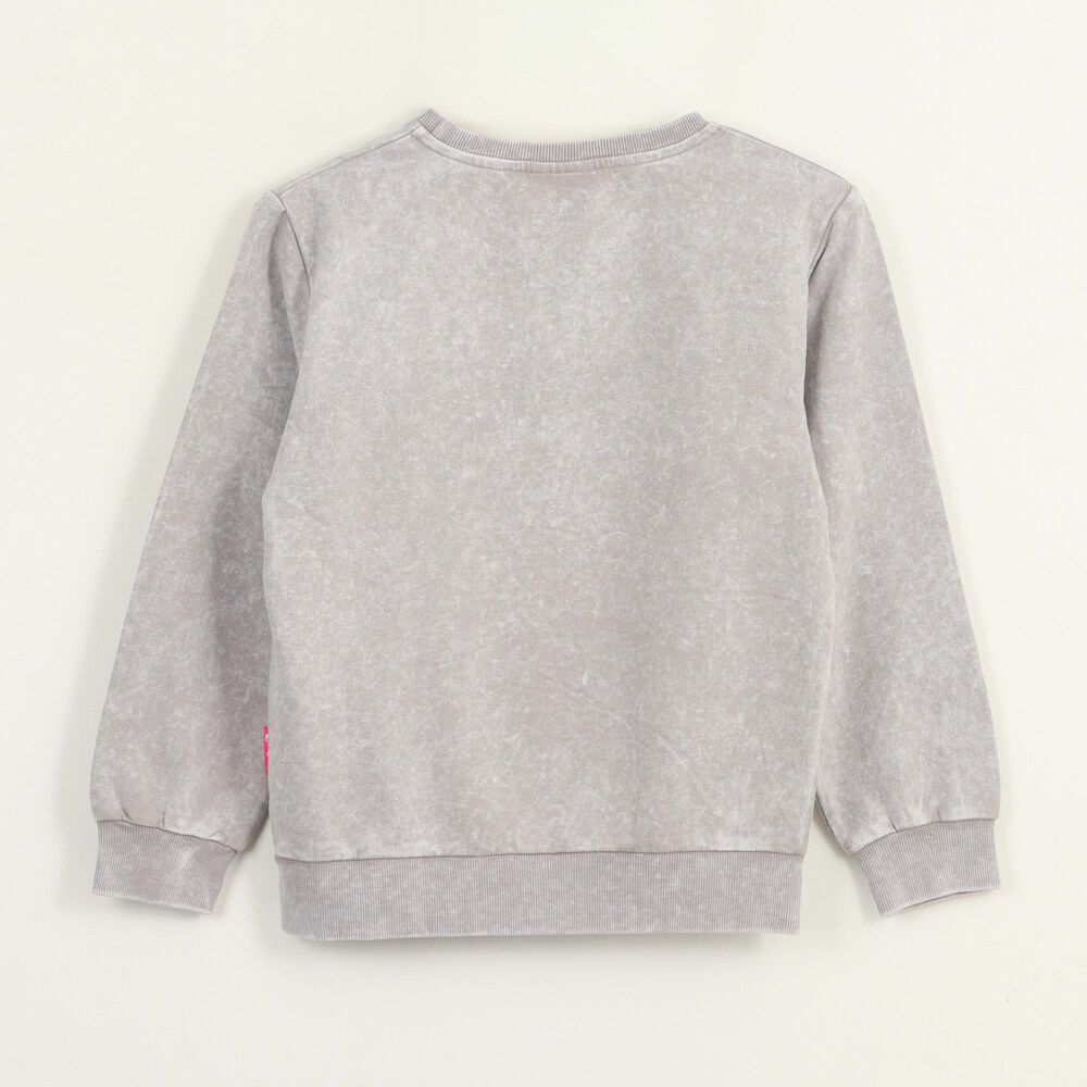 Poler&oacute;n Cerrado Ni&ntilde;a Gris Logo Barbie image number 1.0