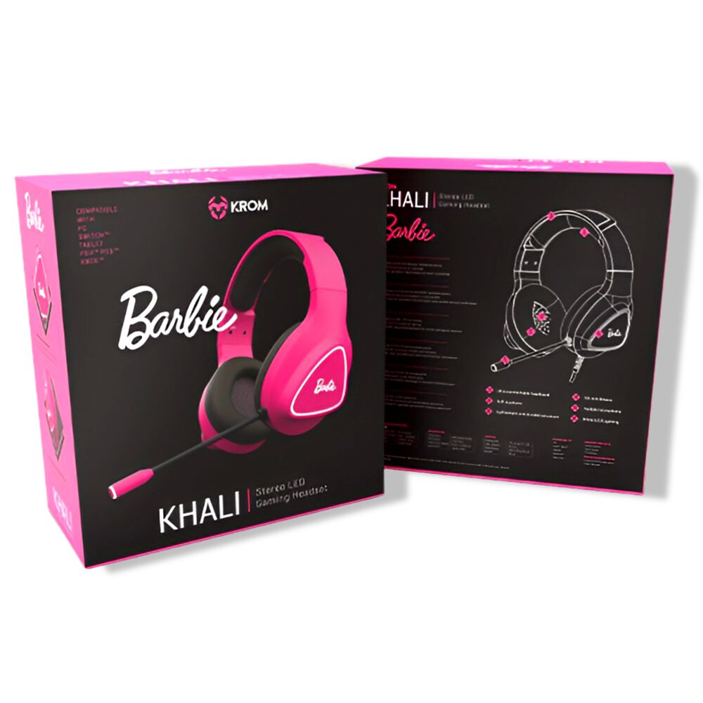 Aud&iacute;fonos Gamer De Barbie Rosados Krom Khali Multiplataforma image number 8.0