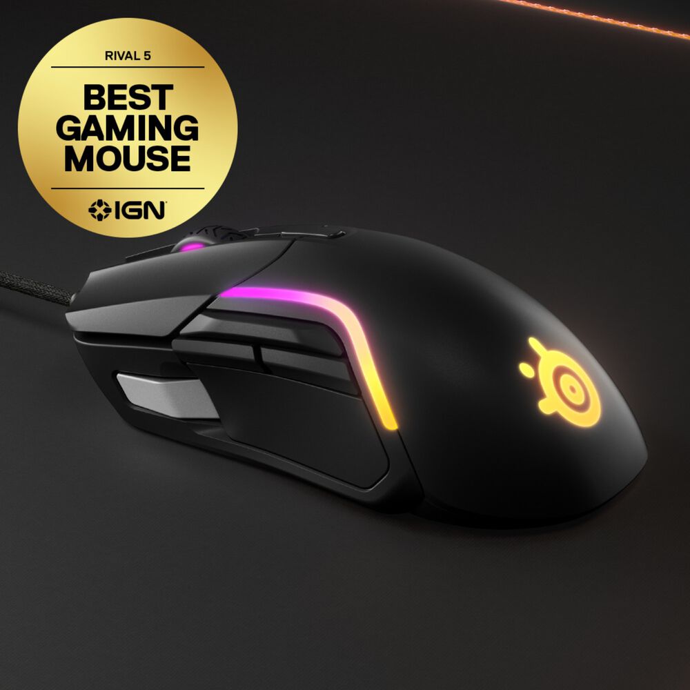 Mouse Gamer Steelseries Rival 5 18000 Cpi 9 Botones Negro image number 2.0