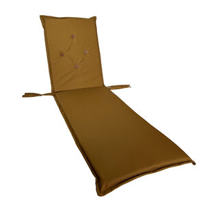 Cojin Cafe En Lona Poliester Uv Para Reposera 55 X 5 X 190 Cm