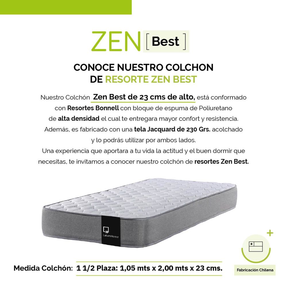 Cama Europea Zen Best 1.5 Plaza Tela Velvet Burdeo + Respaldo image number 3.0