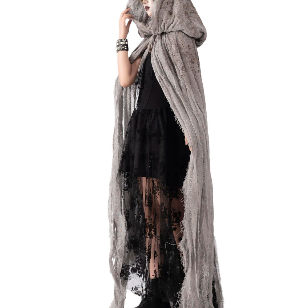 Disfraz Cosplay Capa De Terror Con Capucha Tunica Halloween Hollow Knight Anubis Momia image number 5.0