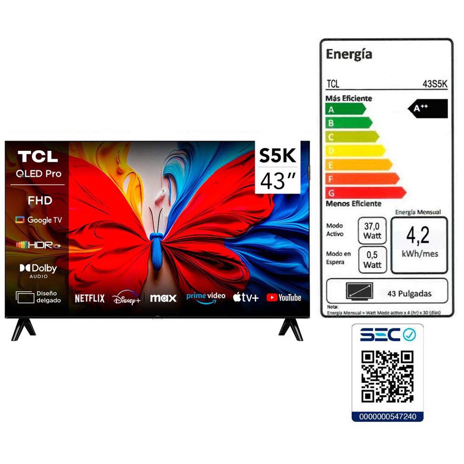 Qled 43" TCL S5K / Full HD / Smart TV image number 10.0