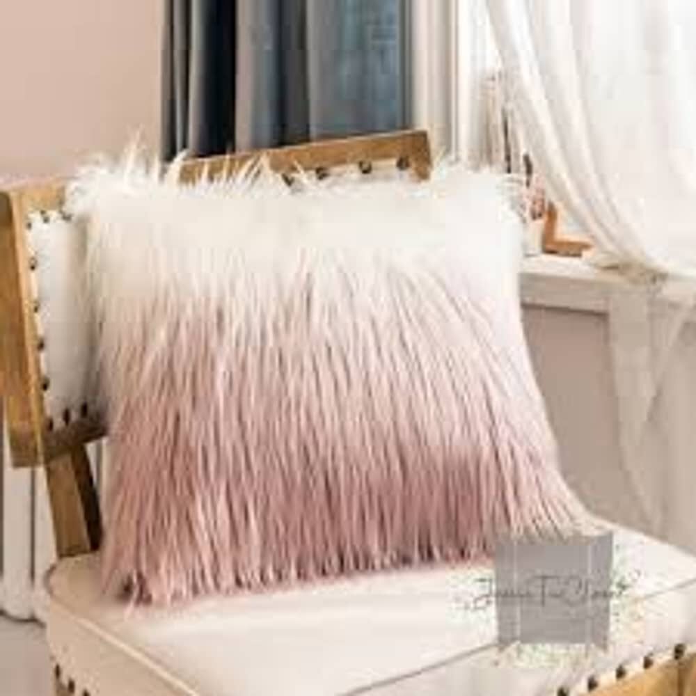 Set De 2 Cojines De Pelo Largo Degrade image number 1.0