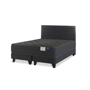 Cama Europea Flex Black / King / Base Dividida + Set De Maderas