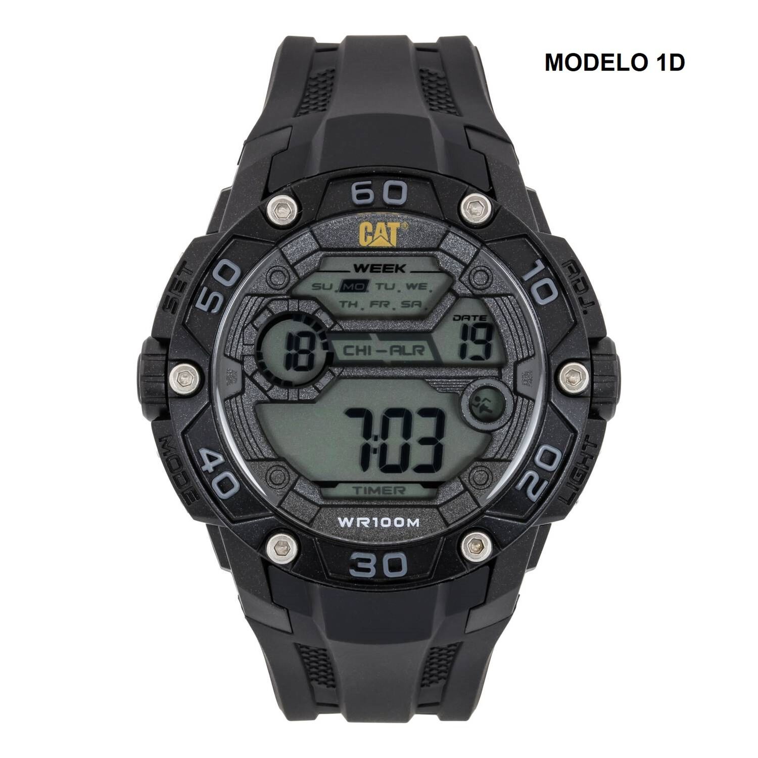 Correa Pulsera Cat Hombre 1d-21 Negro image number 2.0