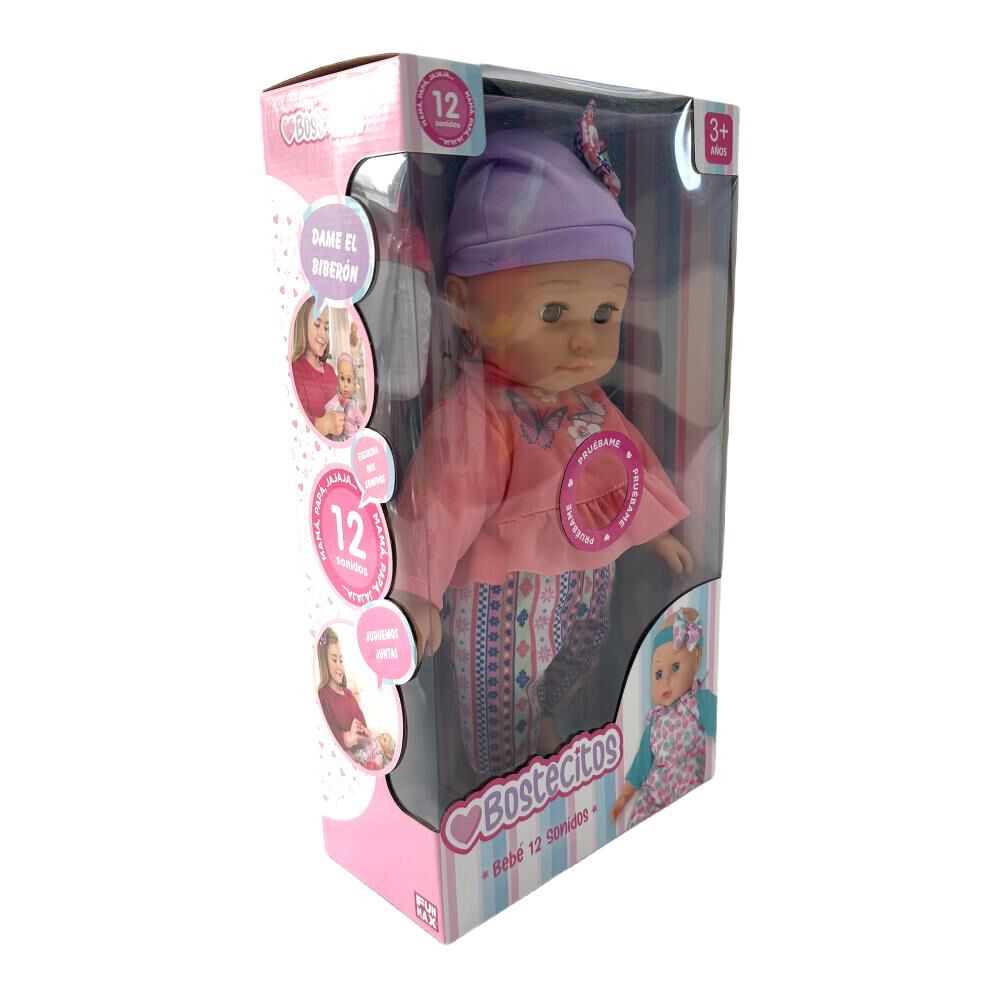Muñeca Baby Doll Bostecitos Cuerpo Blando 12" Llorón Ass image number 4.0
