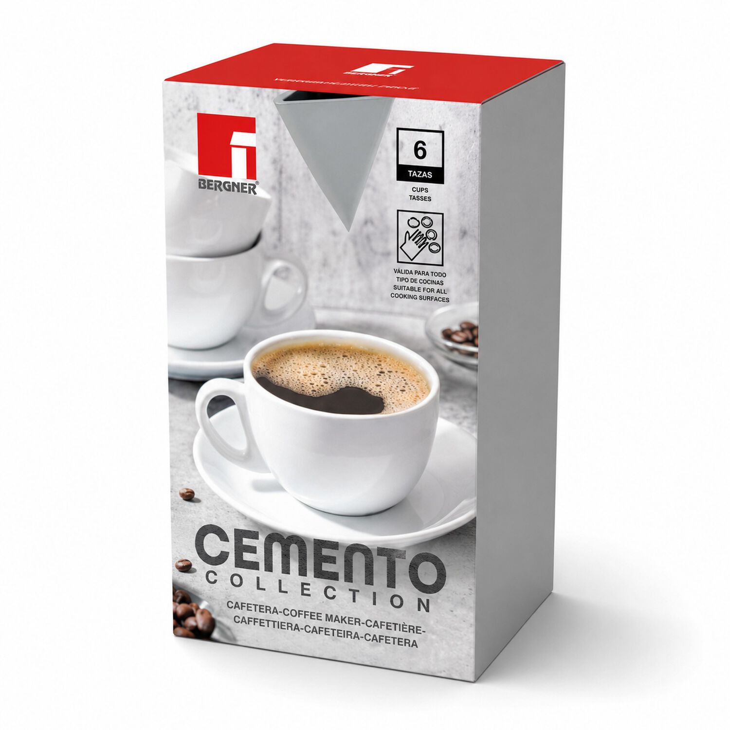 Cafetera Italiana Bergner Premium Desmontable 480ml image number 6.0