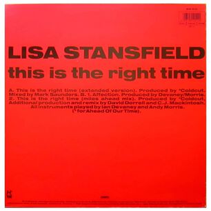 Lisa Stansfield - This Is The Right Time | 12" Maxi Single Usado