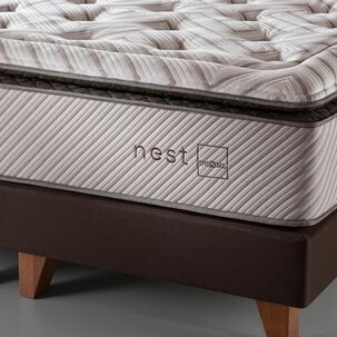 Cama Europea Rosen Nest / King / Base Dividida  + Set De Maderas