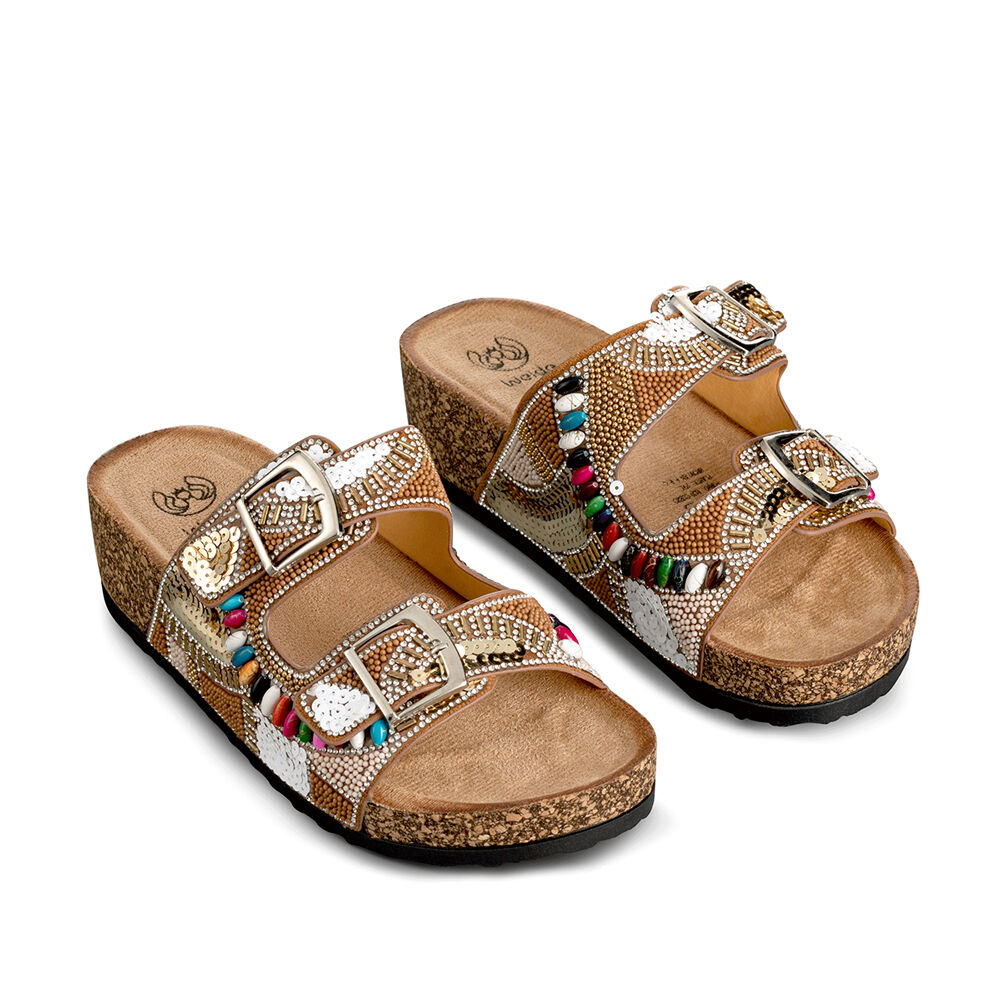 Sandalias Chalas Mujer Vintage Confort Pedrería Weide Gh136 image number 7.0