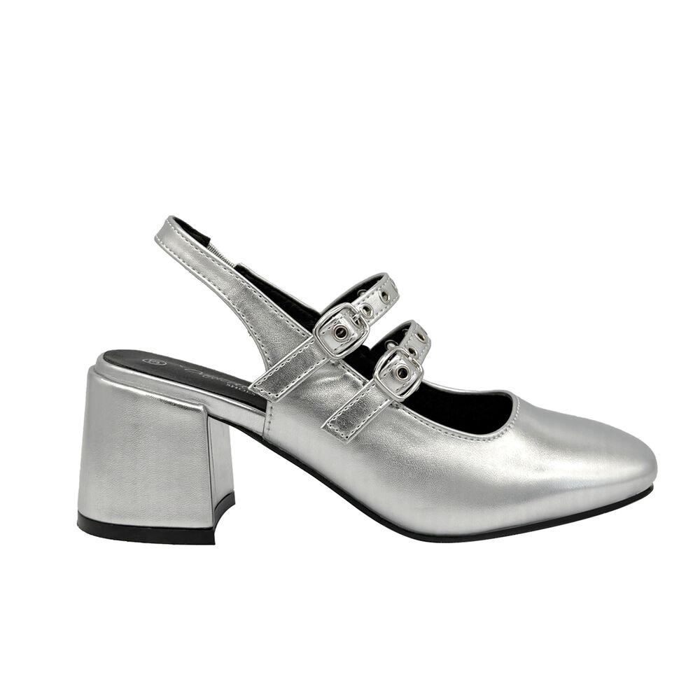 Zapato Para Mujer Con Correas Plateado Danicolle image number 0.0