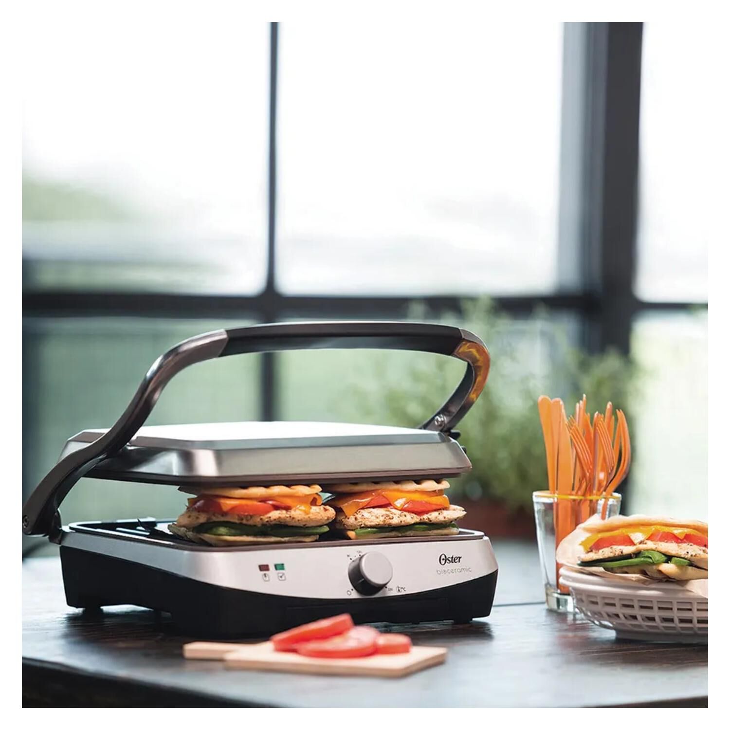Plancha Panini Tostador 1400w Acero Inoxidable Oster image number 3.0